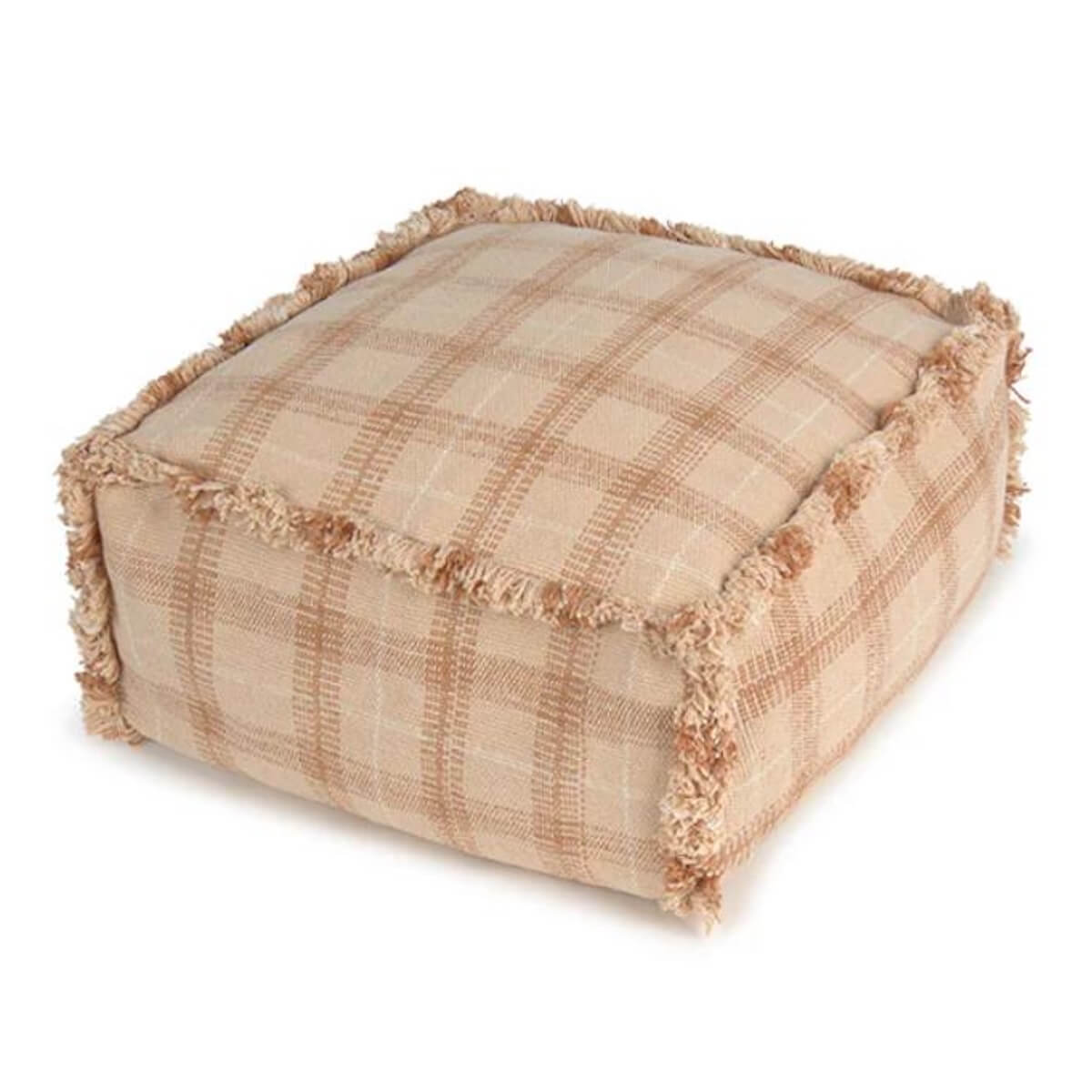 Pouf 40x40x20cm HANDLOOM Wouf wouf Lorena Canals rose