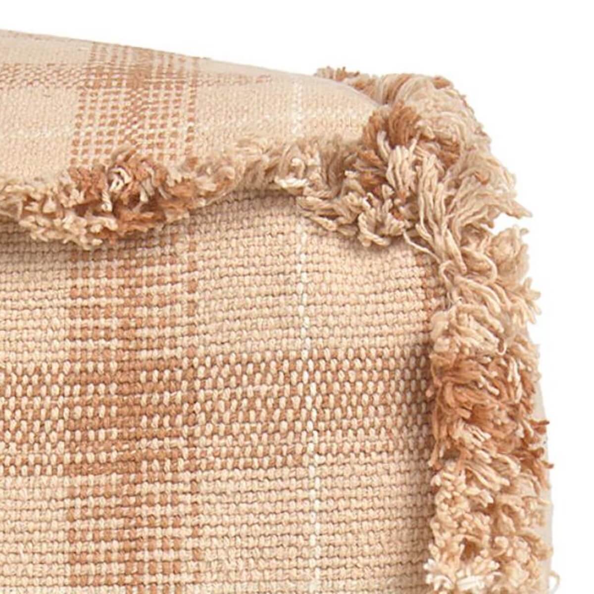 Pouf 40x40x20cm HANDLOOM Wouf wouf Lorena Canals rose