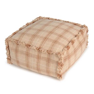 Pouf 40x40x20cm HANDLOOM Wouf wouf Lorena Canals rose