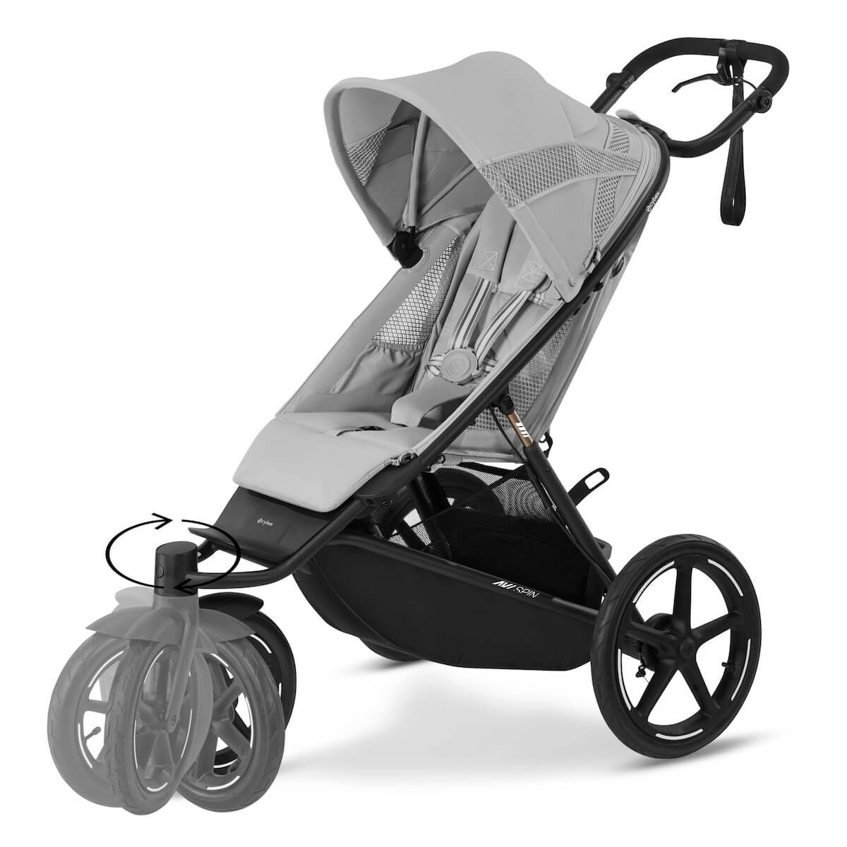Poussette AVI SPIN BLK Cybex Fog Grey