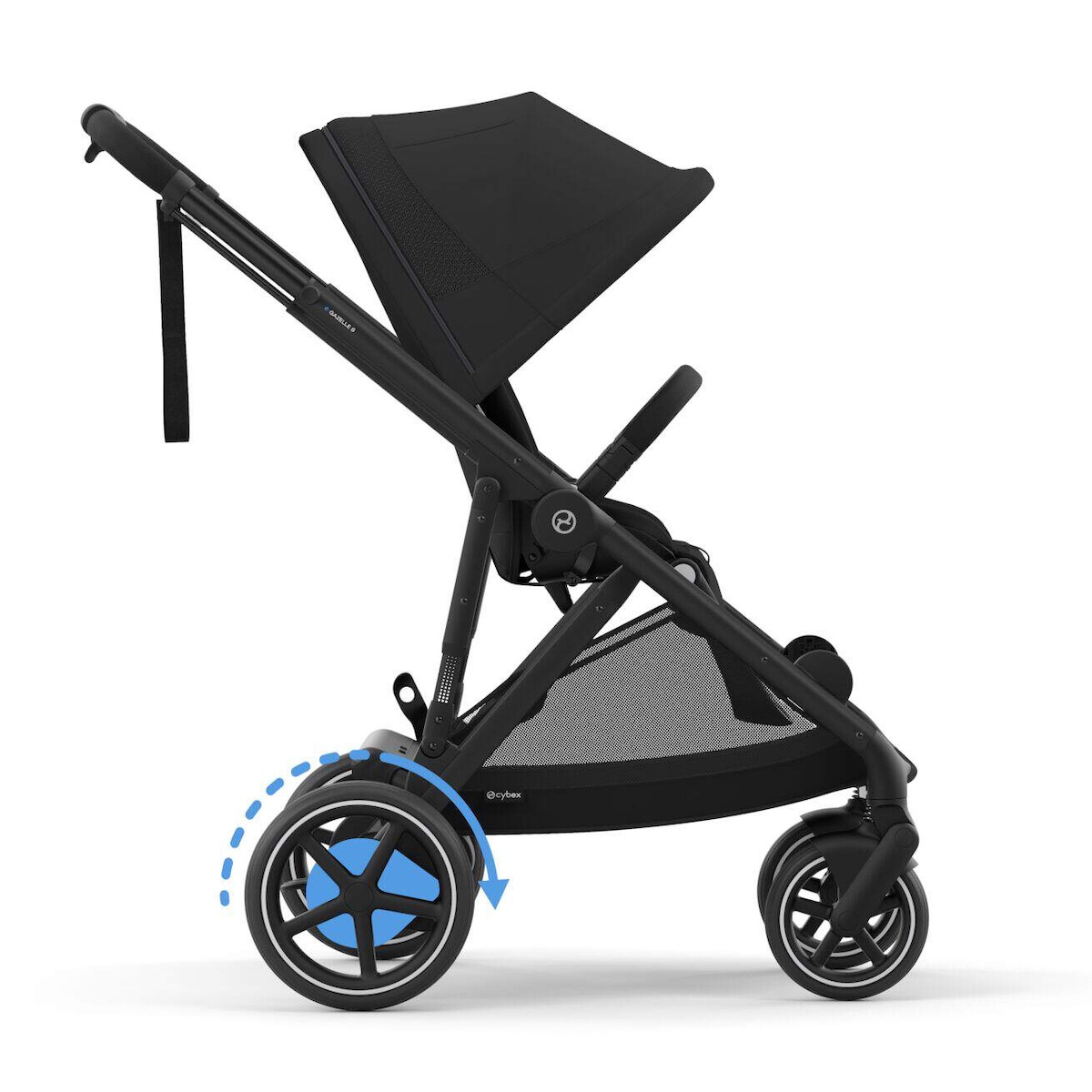 Poussette complète eGAZELLE S black BP Cybex Moon Black