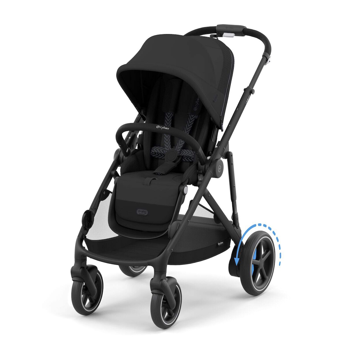 Poussette complète eGAZELLE S black BP Cybex Moon Black