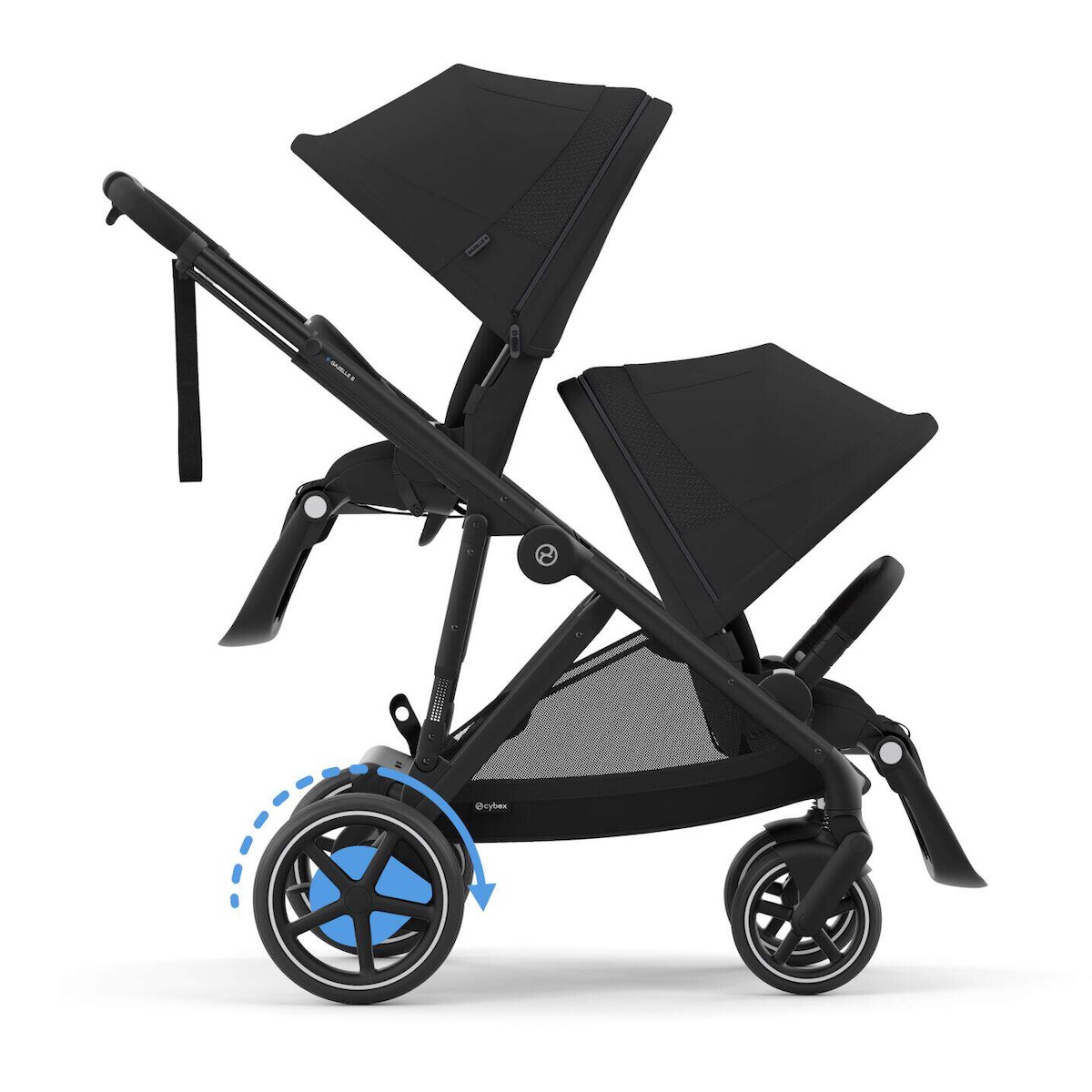 Poussette complète eGAZELLE S black BP Cybex Moon Black