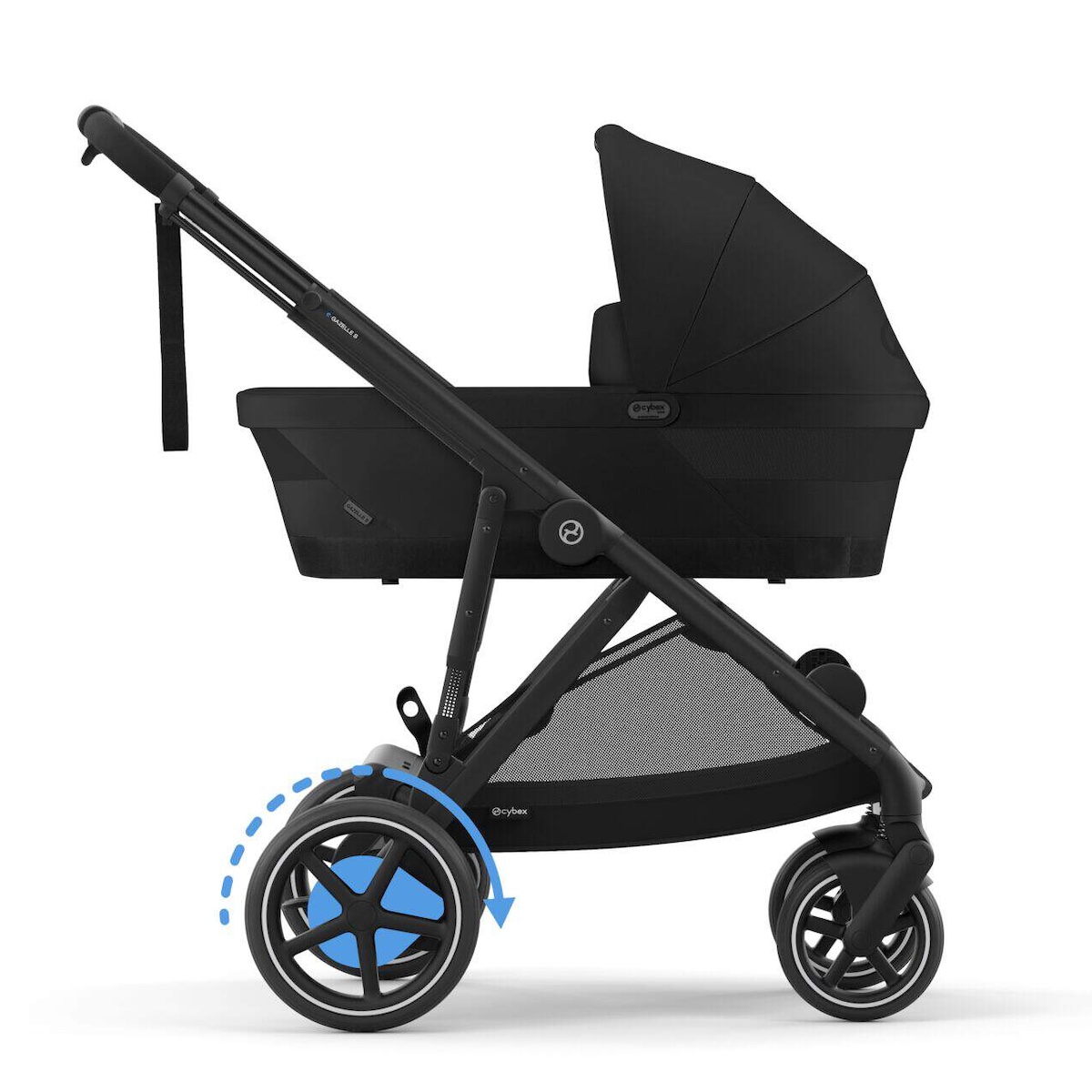 Poussette complète eGAZELLE S black BP Cybex Moon Black