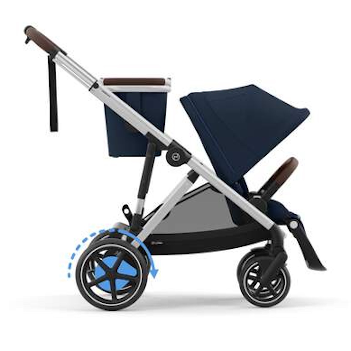 Poussette complète eGAZELLE S silver BP Cybex Ocean Blue