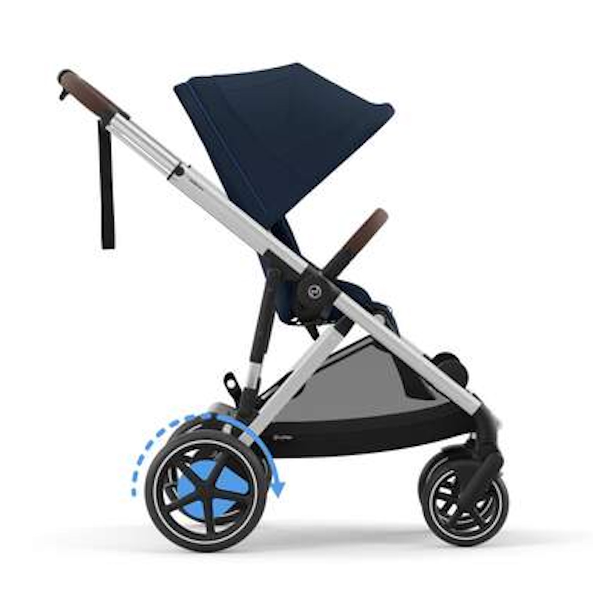 Poussette complète eGAZELLE S silver BP Cybex Ocean Blue