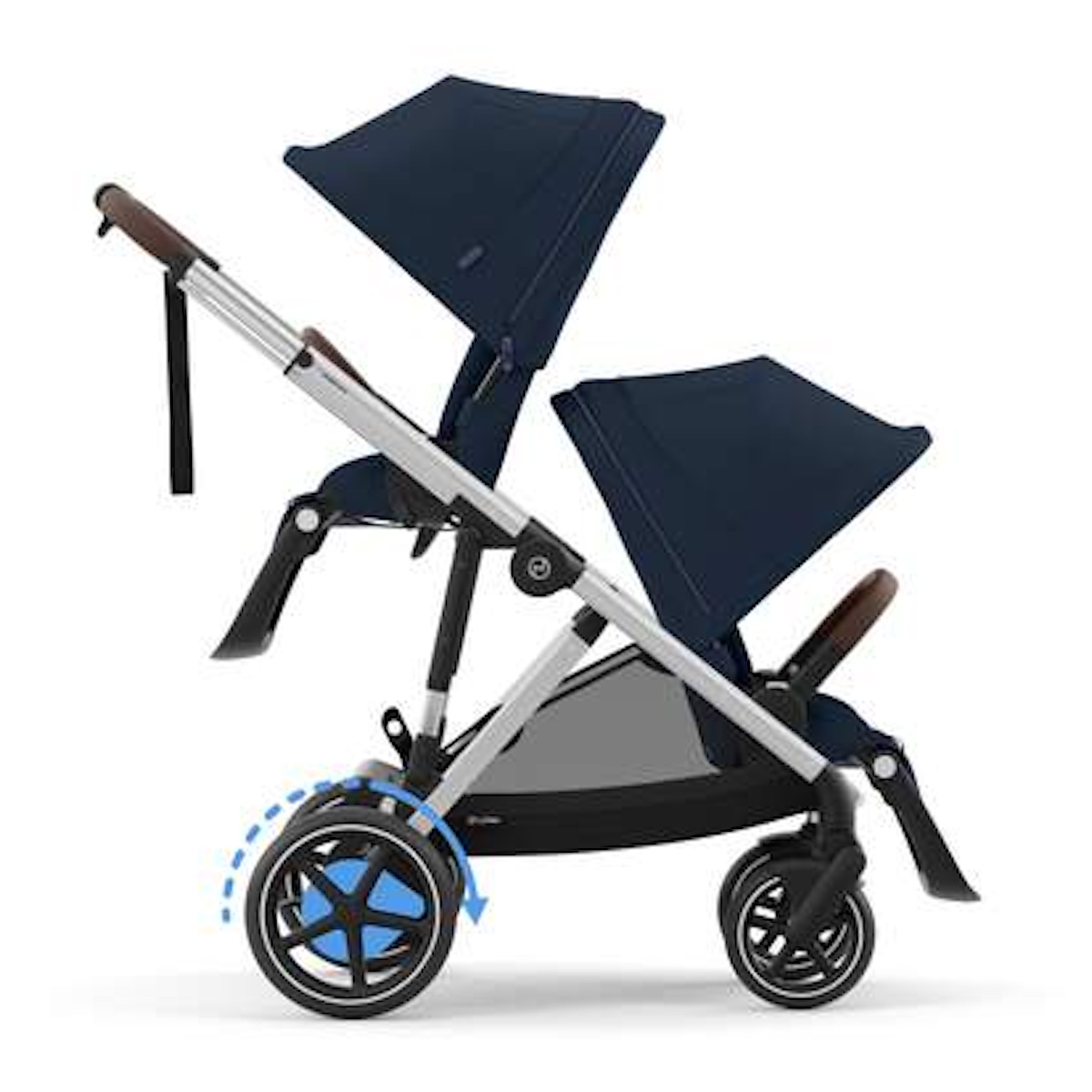 Poussette complète eGAZELLE S silver BP Cybex Ocean Blue