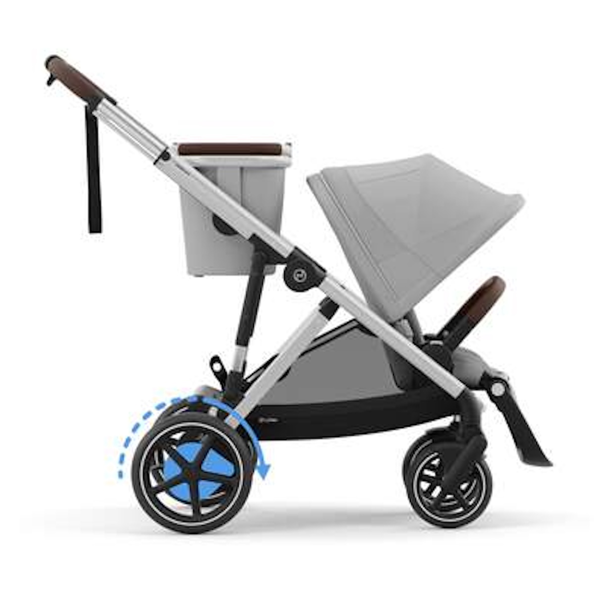 Poussette complète eGAZELLE S silver BP Cybex Stone Grey