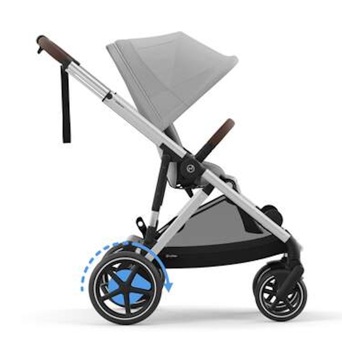 Poussette complète eGAZELLE S silver BP Cybex Stone Grey