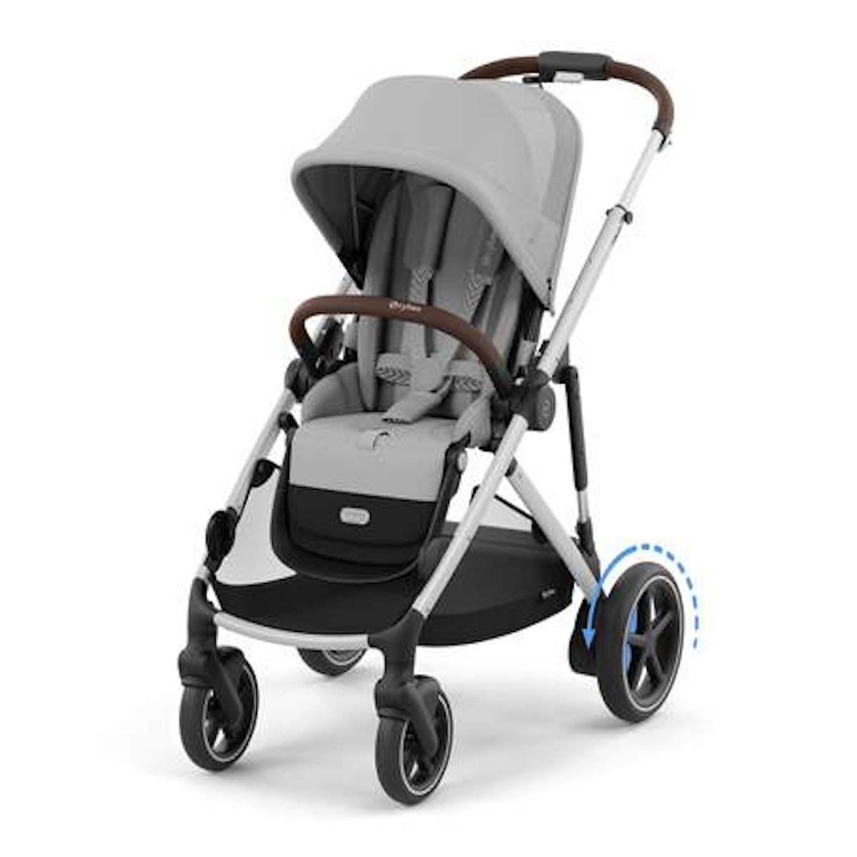 Poussette complète eGAZELLE S silver BP Cybex Stone Grey