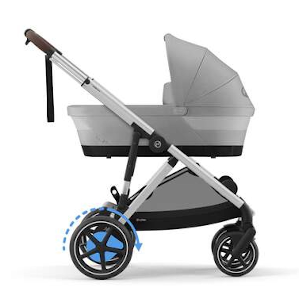 Poussette complète eGAZELLE S silver BP Cybex Stone Grey