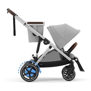 Poussette complète eGAZELLE S silver BP Cybex Stone Grey