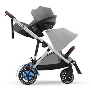 Poussette complète eGAZELLE S silver BP Cybex Stone Grey