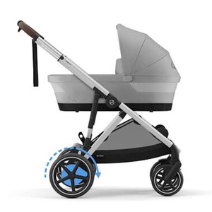 Poussette complète eGAZELLE S silver BP Cybex Stone Grey