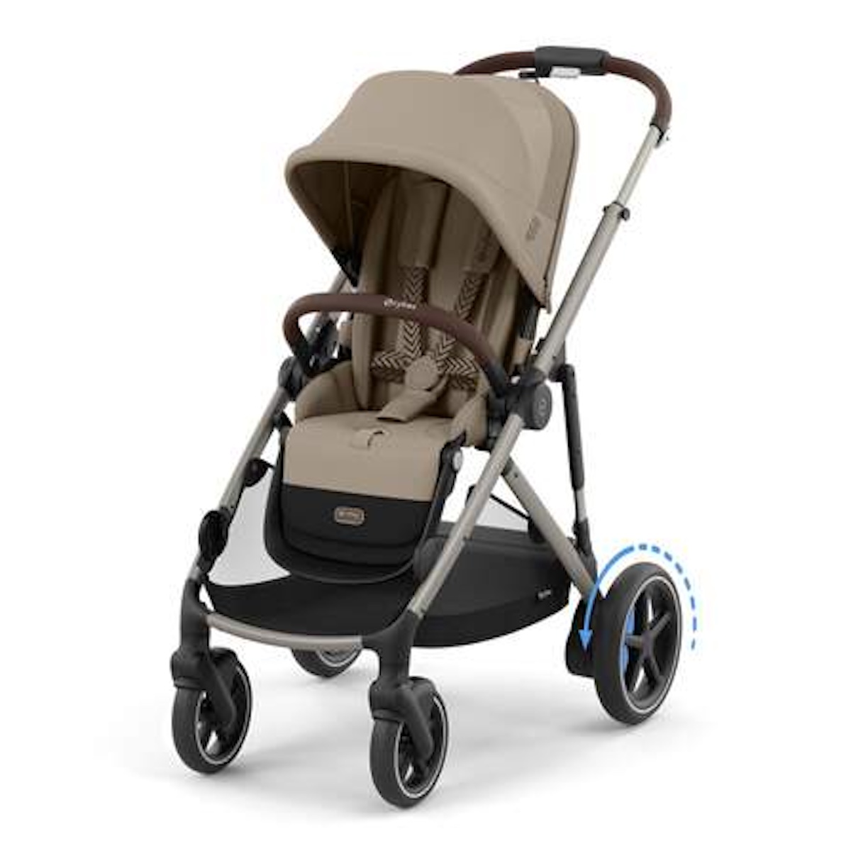 Poussette complète eGAZELLE S taupe BP Cybex Almond Beige