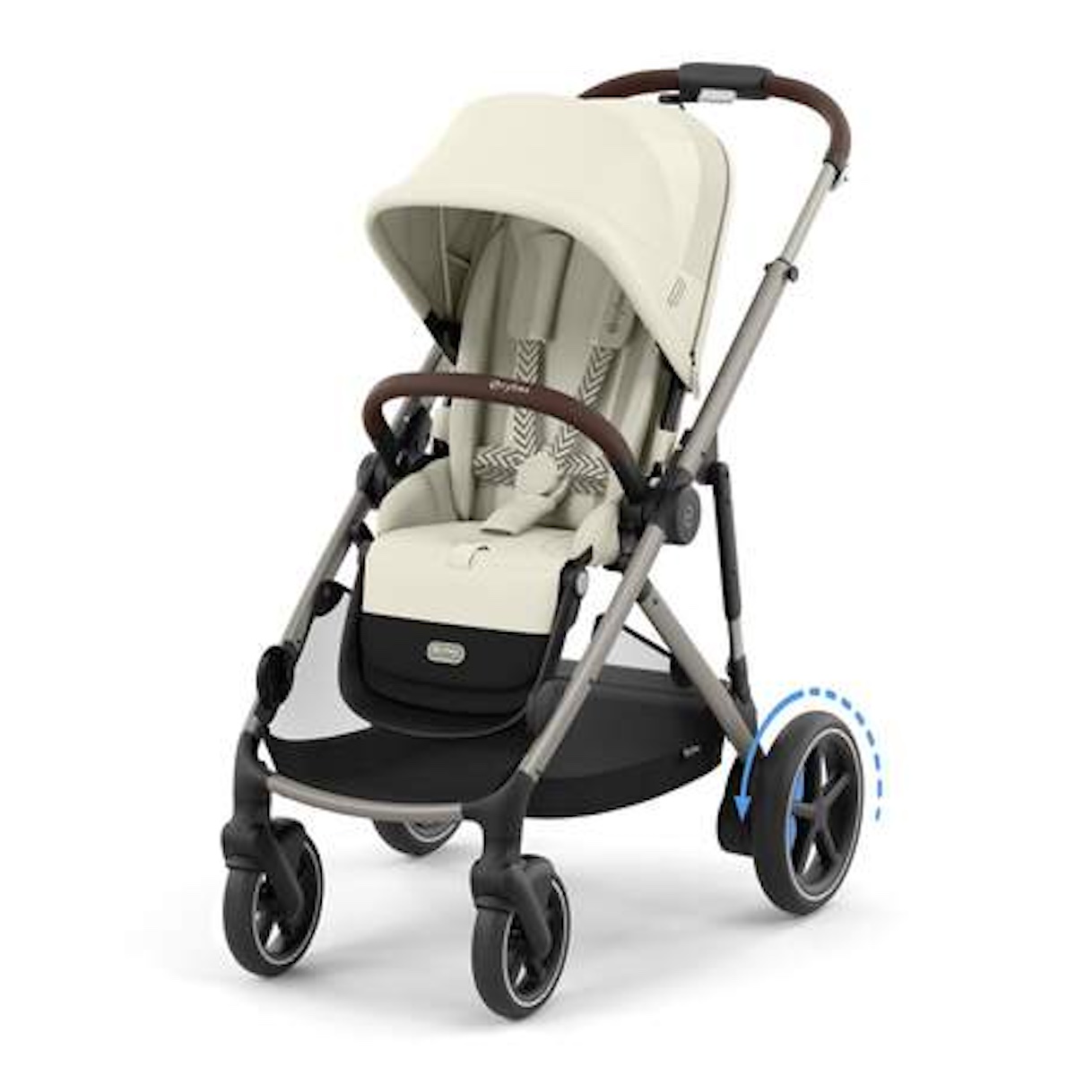 Poussette complète eGAZELLE S taupe BP Cybex Seashell Beige