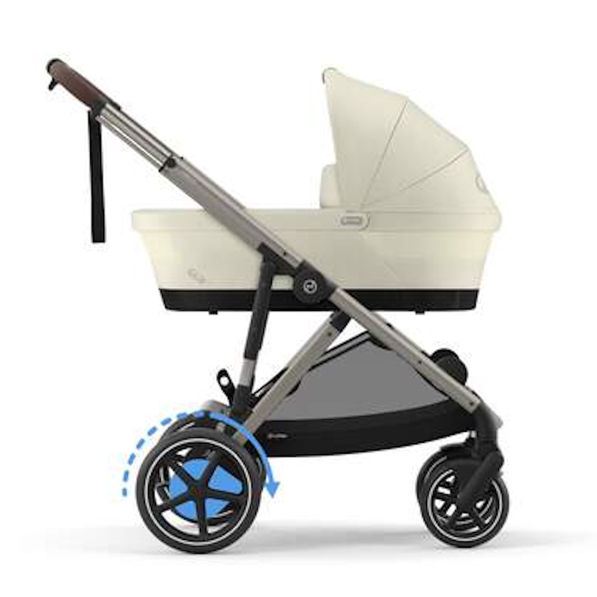 Poussette complète eGAZELLE S taupe BP Cybex Seashell Beige