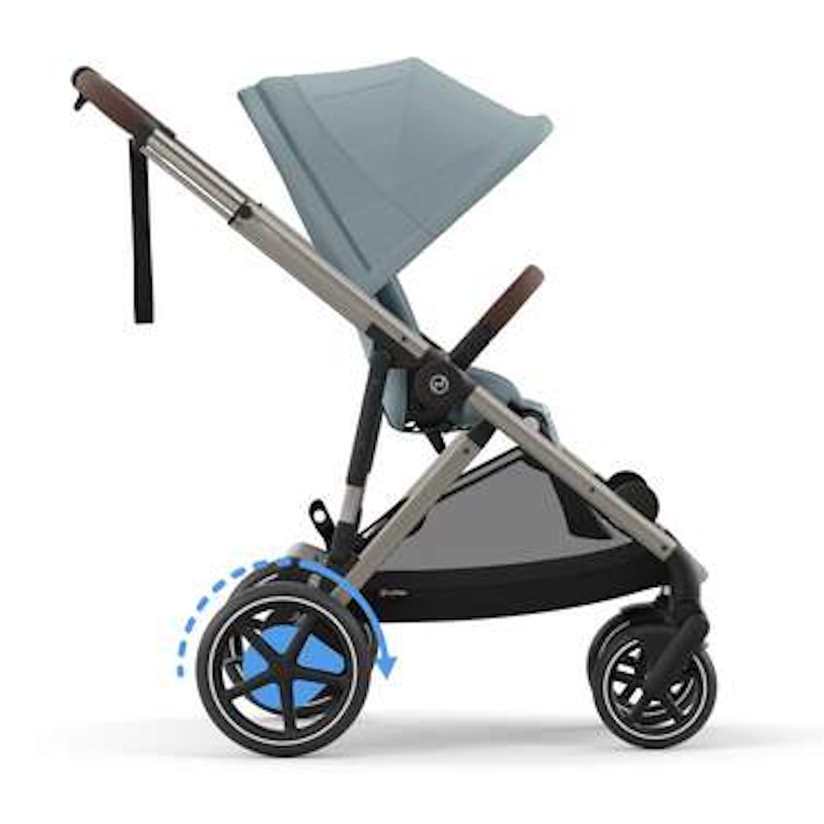 Poussette complète eGAZELLE S taupe BP Cybex Stormy Blue