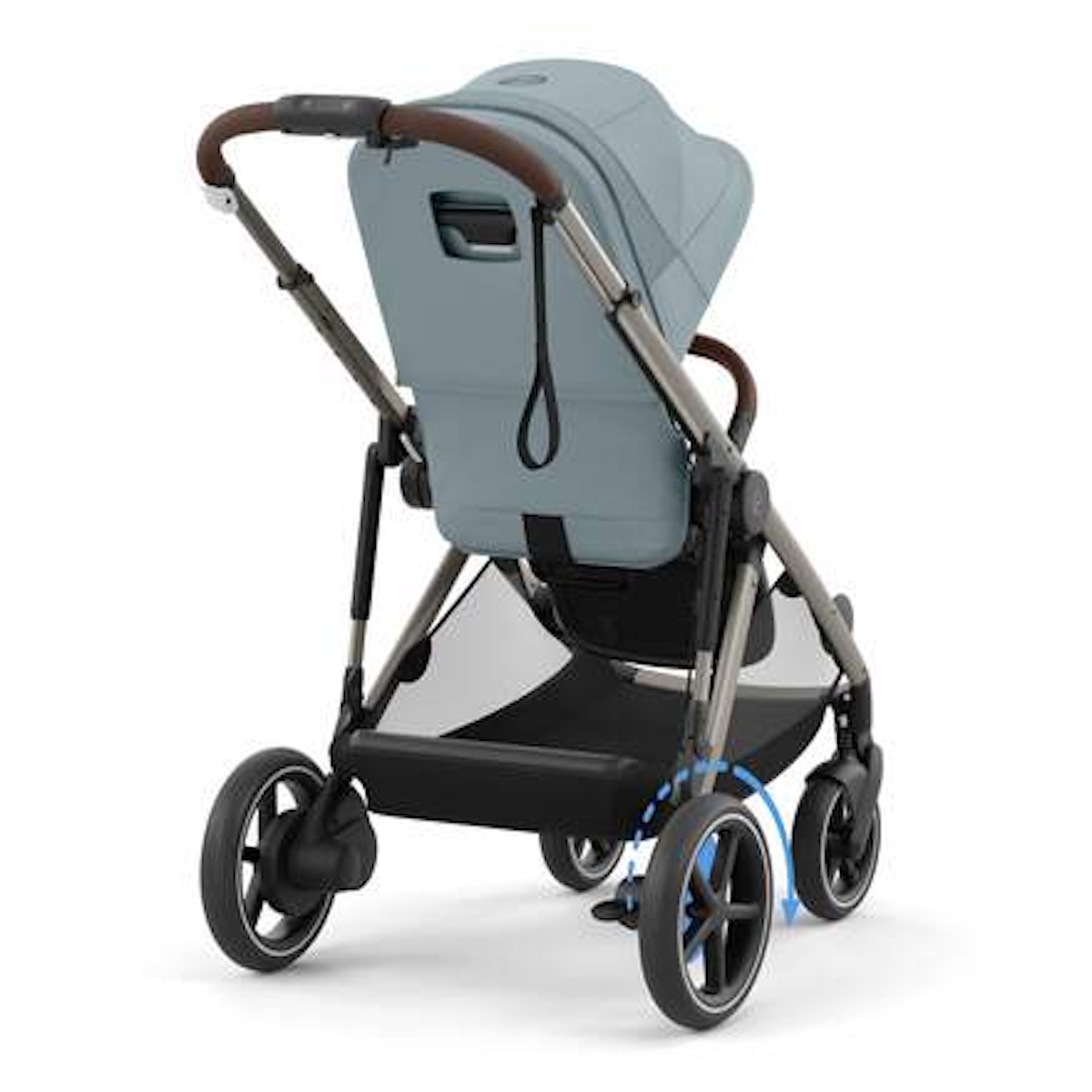 Poussette complète eGAZELLE S taupe BP Cybex Stormy Blue