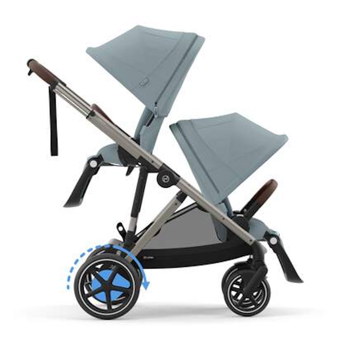 Poussette complète eGAZELLE S taupe BP Cybex Stormy Blue