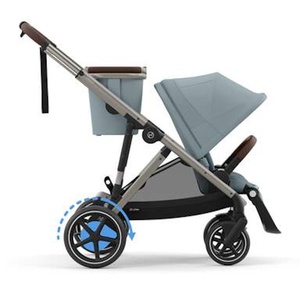 Poussette complète eGAZELLE S taupe BP Cybex Stormy Blue