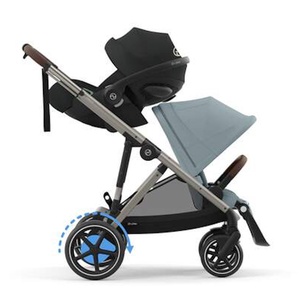 Poussette complète eGAZELLE S taupe BP Cybex Stormy Blue