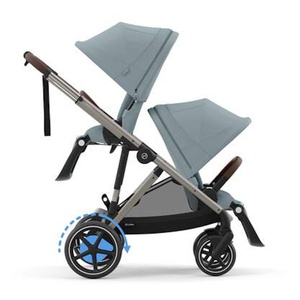 Poussette complète eGAZELLE S taupe BP Cybex Stormy Blue