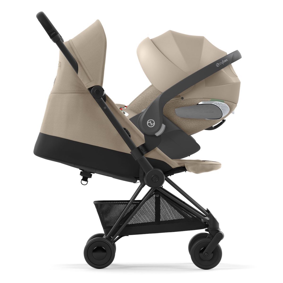 Poussette COYA Cybex Matt Black-Cozy Beige