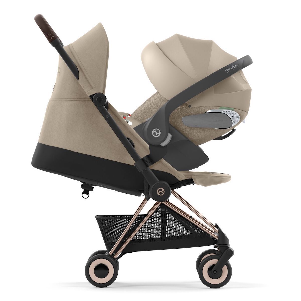 Poussette COYA Cybex Rosegold-Cozy Beige