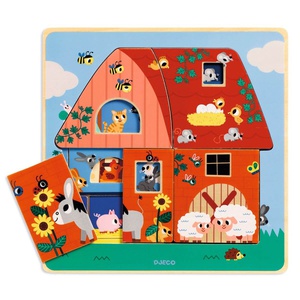 Puzzle 3 niveaux Chez Moo Djeco