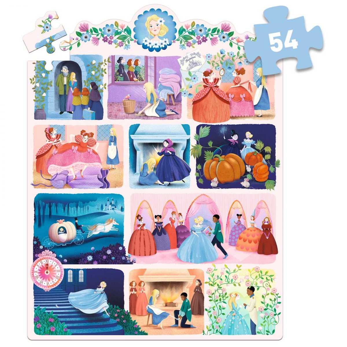 Puzzle 54pcs Cendrillon Djeco