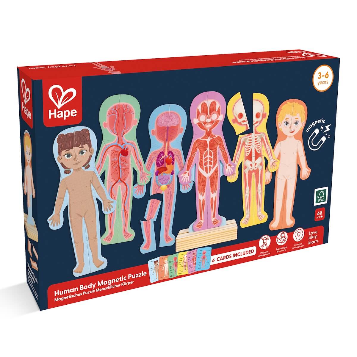 Puzzle aimanté assemble le corps humain Hape