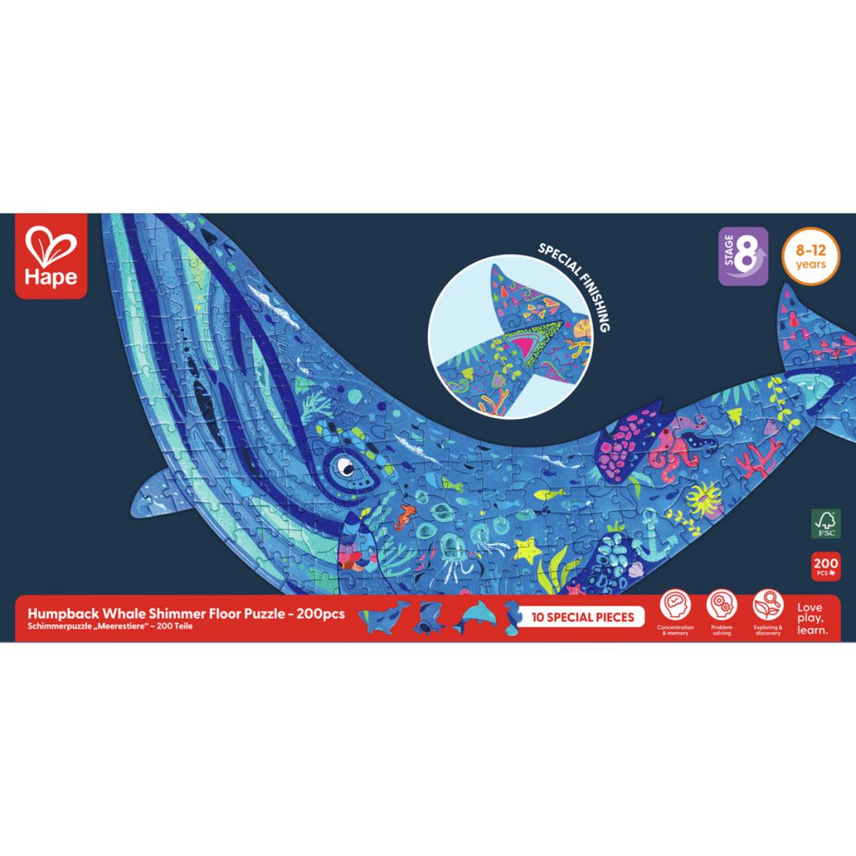 Puzzle géant baleine 200pcs Hape