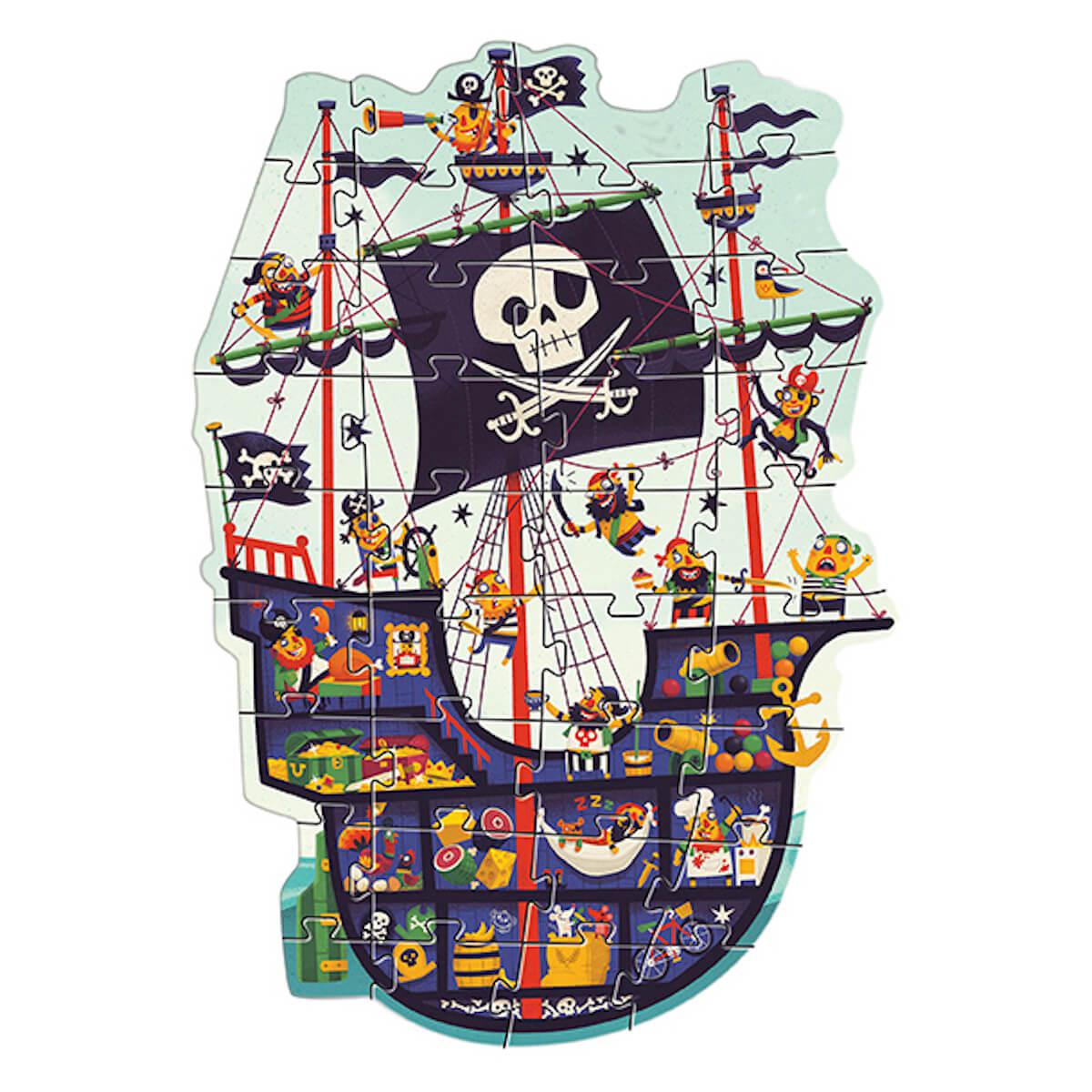 Puzzle géant LE BATEAU DES PIRATES Djeco