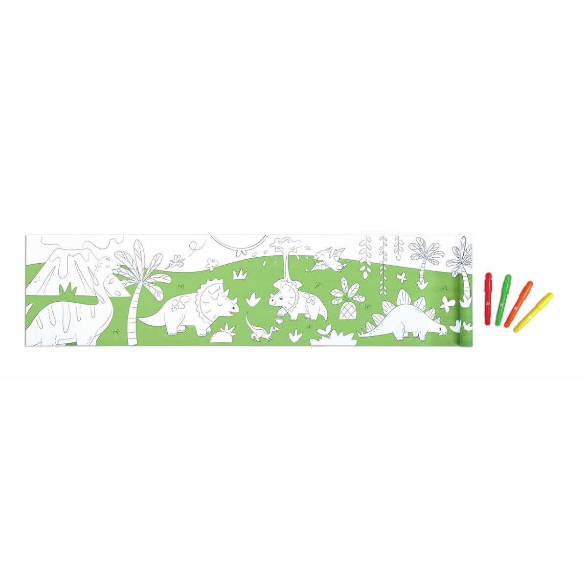 Rouleau à dessin et feutres - dinosaure Hape