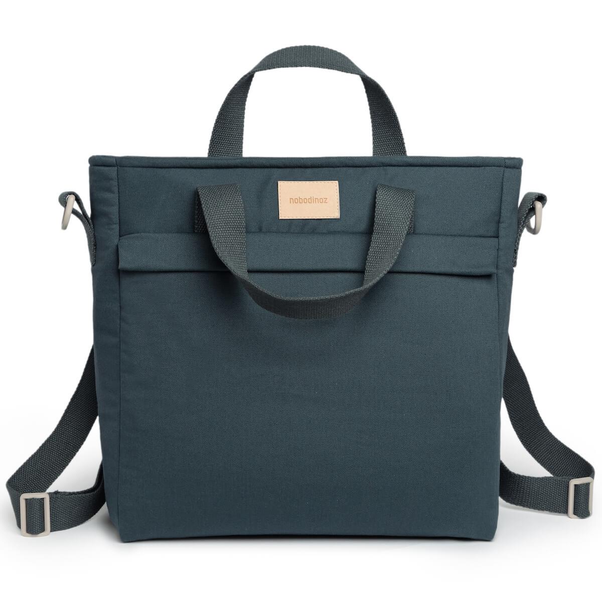 Sac A Dos A Langer Baby On The Go Waterproof Nobodinoz Carbon Blue Abitare Kids