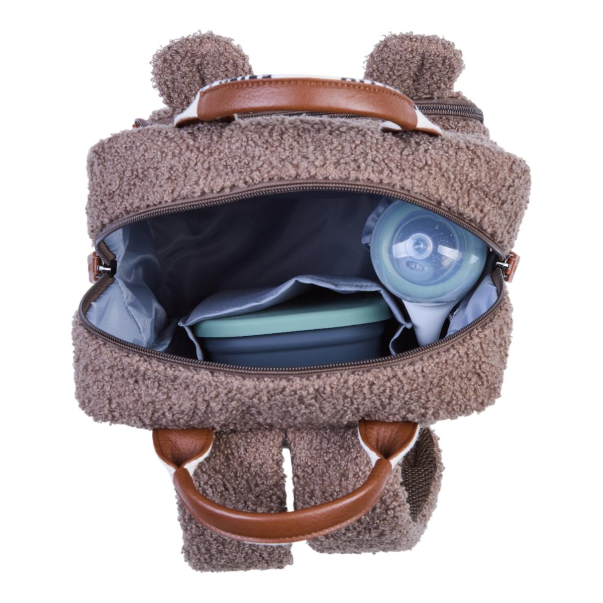 Sac à dos MINI CLUB SIGNATURE Childhome Teddy soft brown