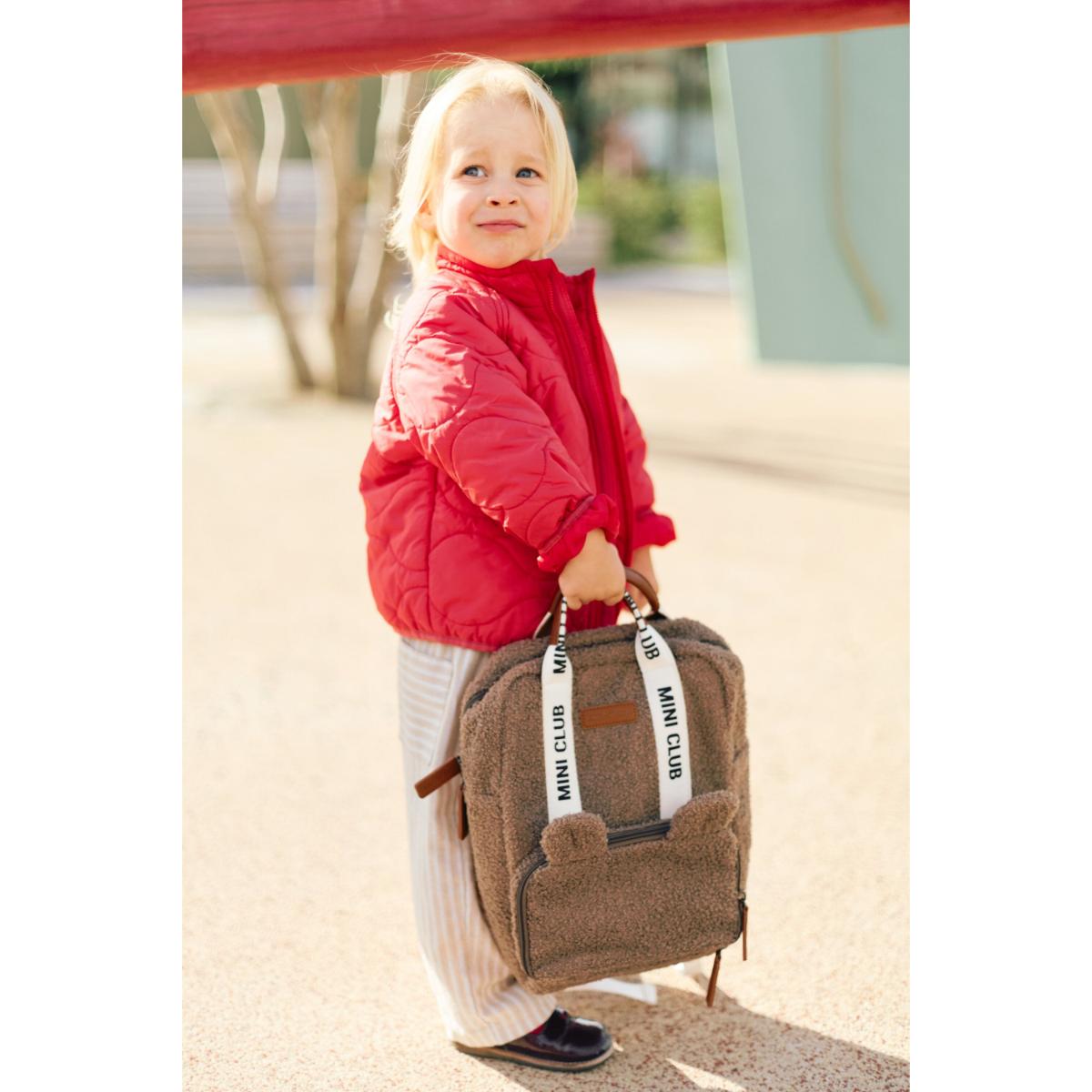 Sac à dos MINI CLUB SIGNATURE Childhome Teddy soft brown