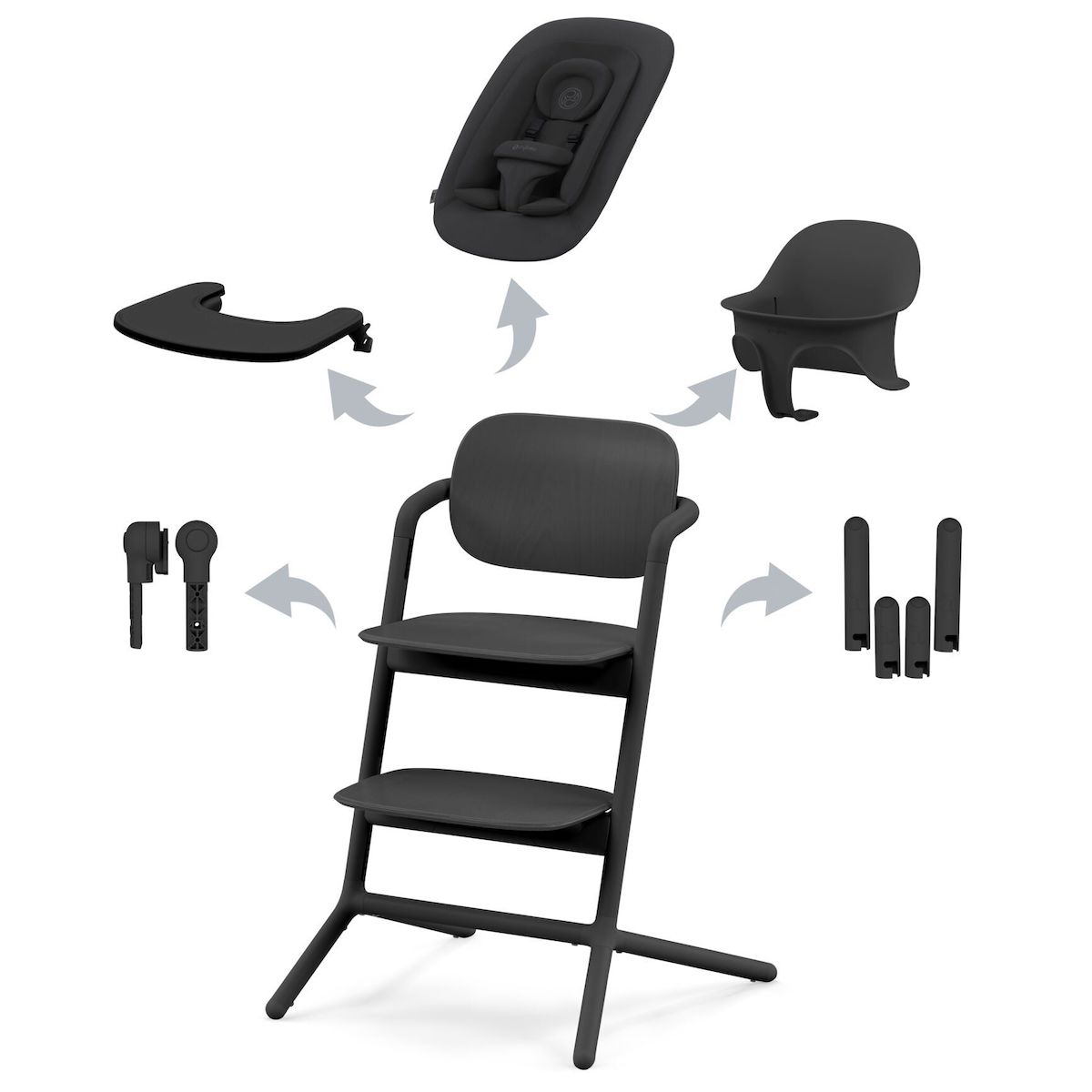 Set chaise haute LEMO 4in1 Cybex Stunning Black