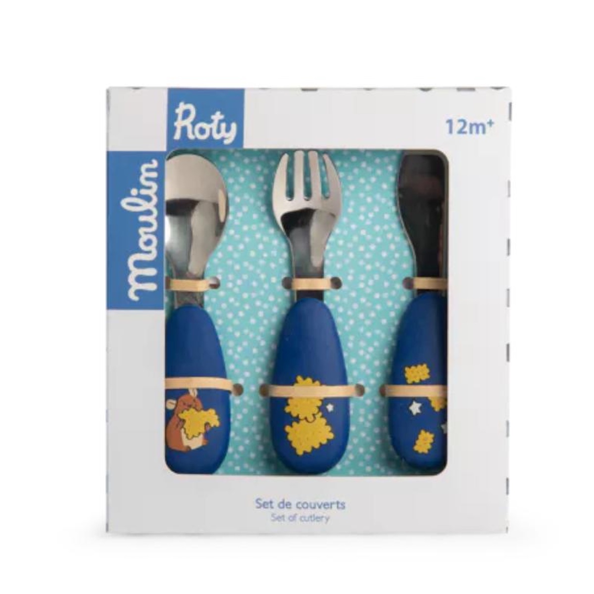 Set couverts silicone Puce & Pilou Moulin Roty