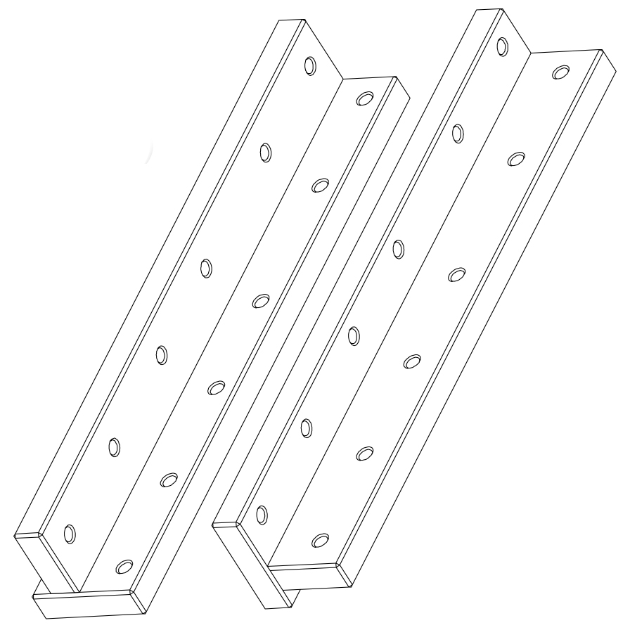 Set de 2 pieds 58cm pour lit bas ou Montessori DESTYLE de Breuyn hêtre laqué blanc