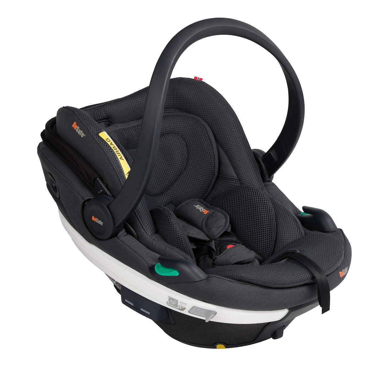 Siège auto bébé portable GO BEYOND Besafe anthracite mesh