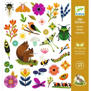 Pochette De Stickers Repositionnables Djeco - Thème Fanfare - 2 Décors + 30 Gommettes Pour Enfants 3-6 Ans