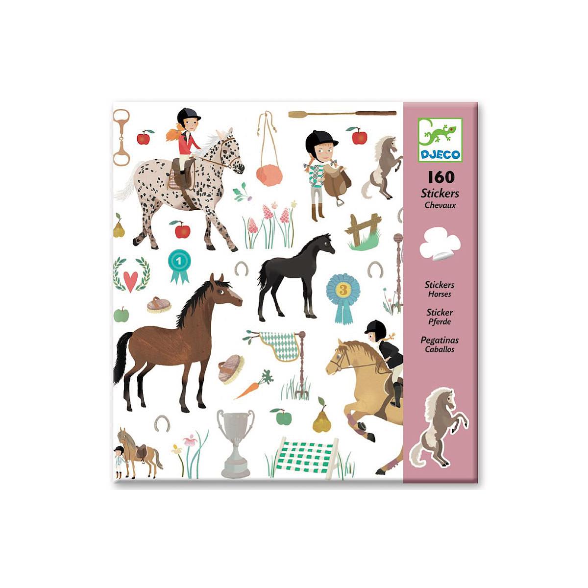 Stickers-par 160 LES CHEVAUX Djeco