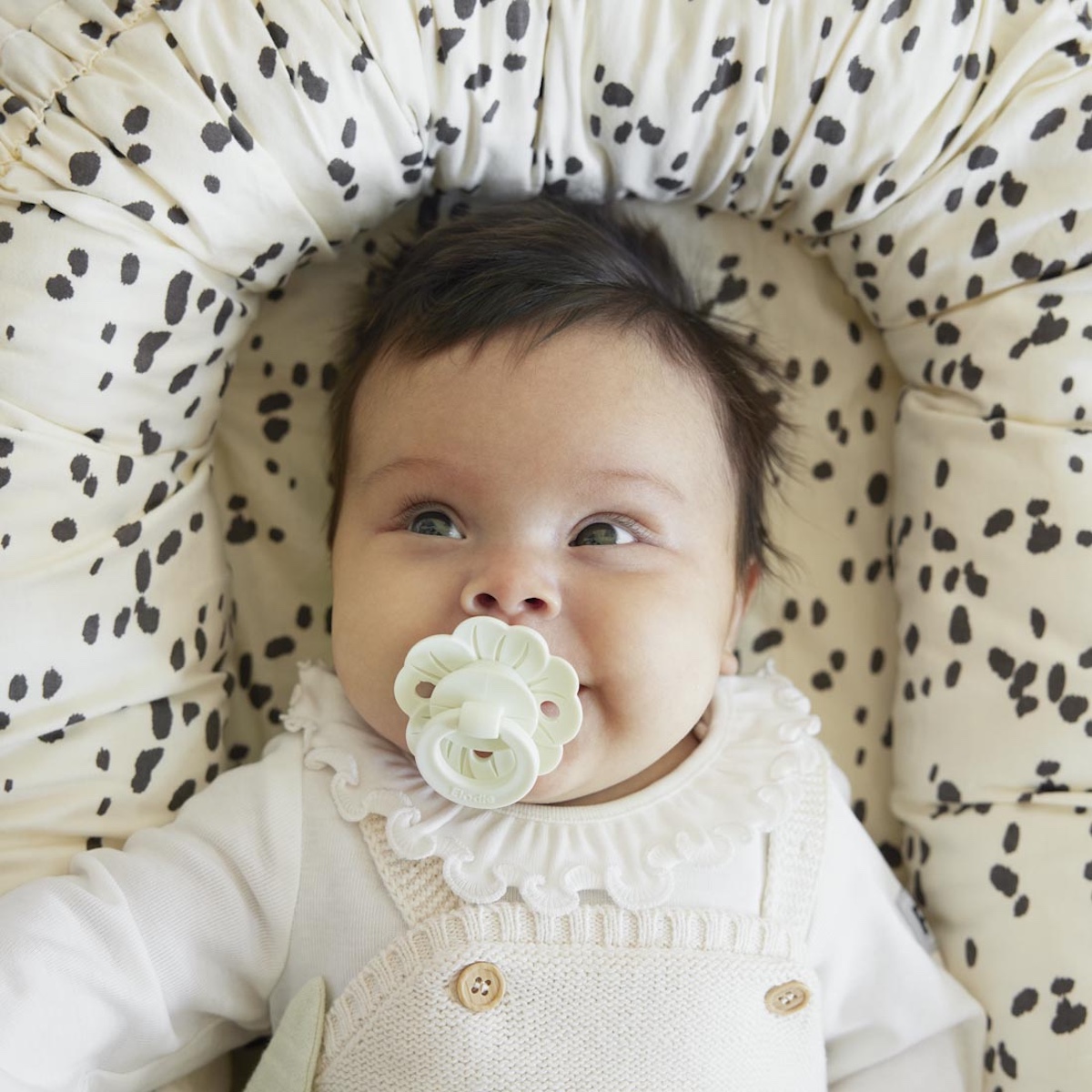 Sucette Silicone 3m+ BINKY BLOOM Elodie vanilla white