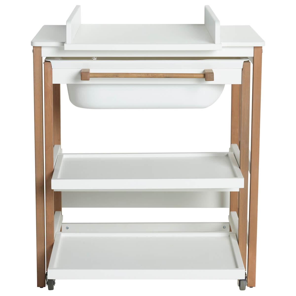 Table à langer-bain SMART Quax blanc-naturel
