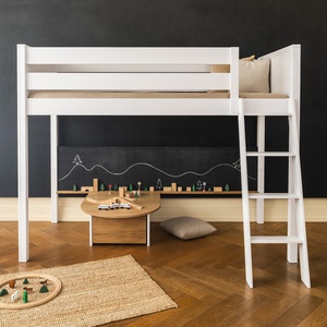 Table de jeu KASVA chêne huilé laqué blanc