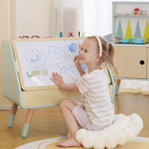 Tableau à dessins-bibliothèque 2 en 1 Hape