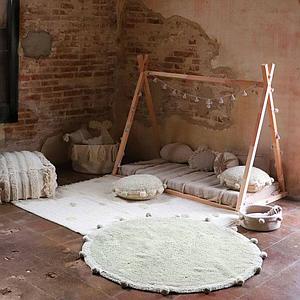Tapis 120x160cm HIPPY DOTS Lorena Canals Natural-Olive