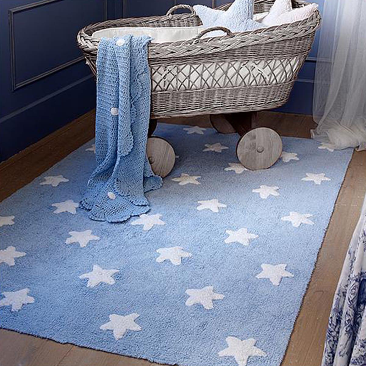 Tapis 120x160cm STARS Lorena Canals blue-white